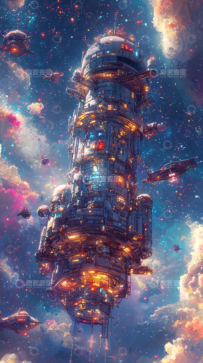 高清大图下载【趣麦麦图】宇宙飞船