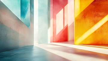 彩色几何抽象空间