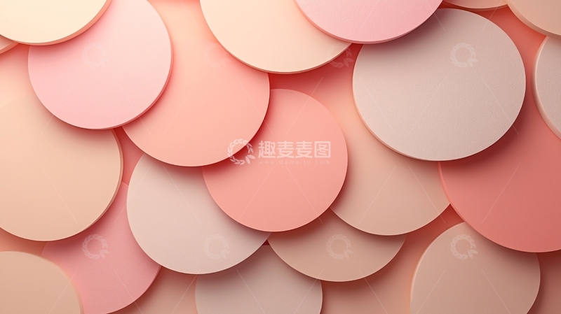 高清大图下载【趣麦麦图】粉色圆形背景