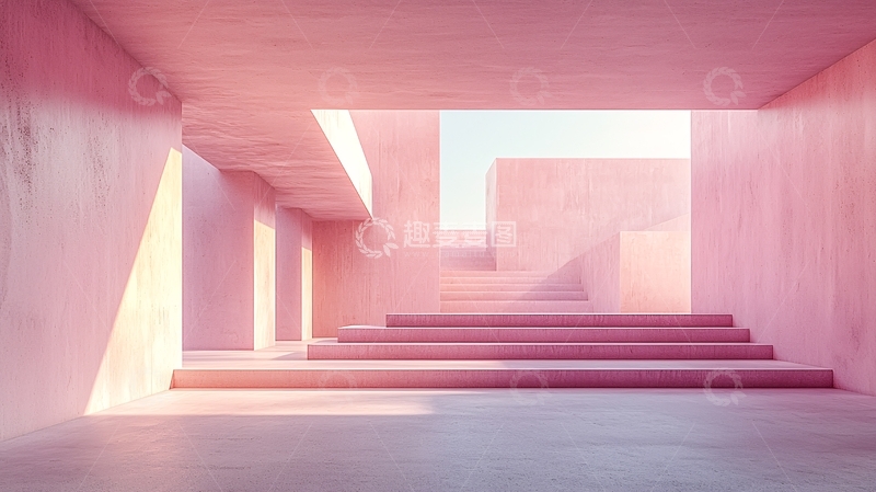 高清大图下载【趣麦麦图】粉色建筑