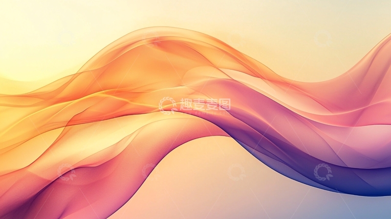 高清大图下载【趣麦麦图】彩色飘逸丝绸质感背景