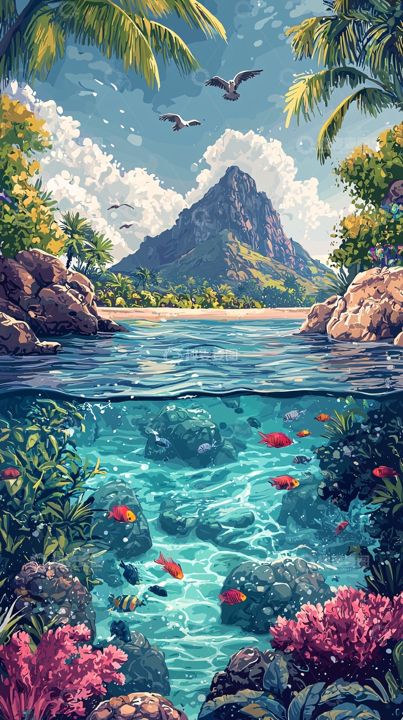 高清大图下载【趣麦麦图】海岛风光