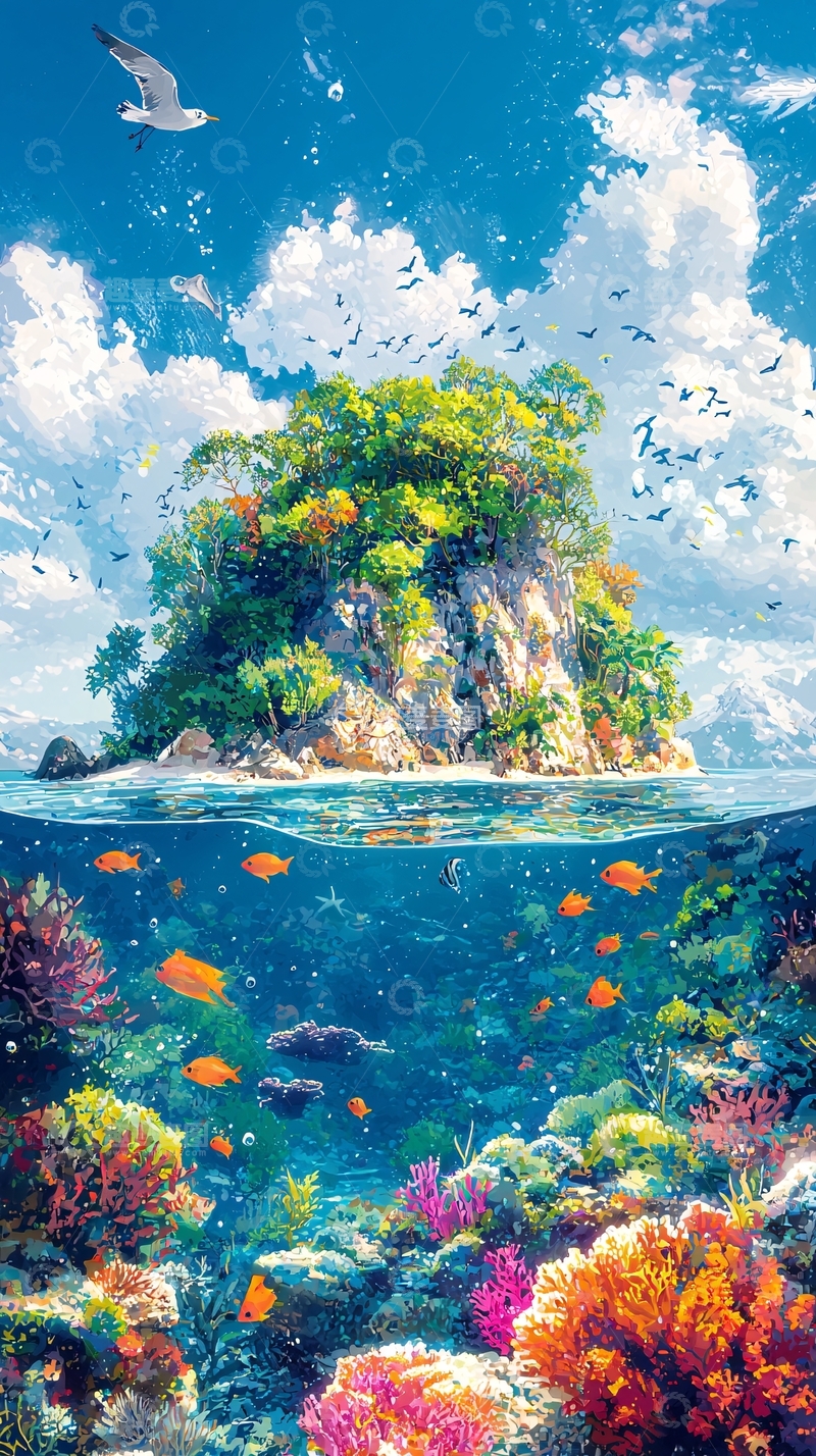 高清大图下载【趣麦麦图】海岛风光