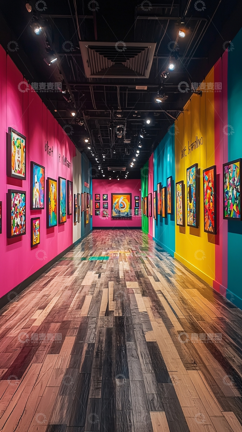 高清大图下载【趣麦麦图】彩色艺术走廊