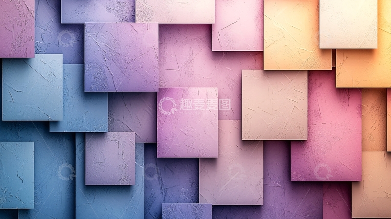 高清大图下载【趣麦麦图】彩色方块背景