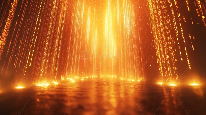 高清大图下载【趣麦麦图】金色光线雨