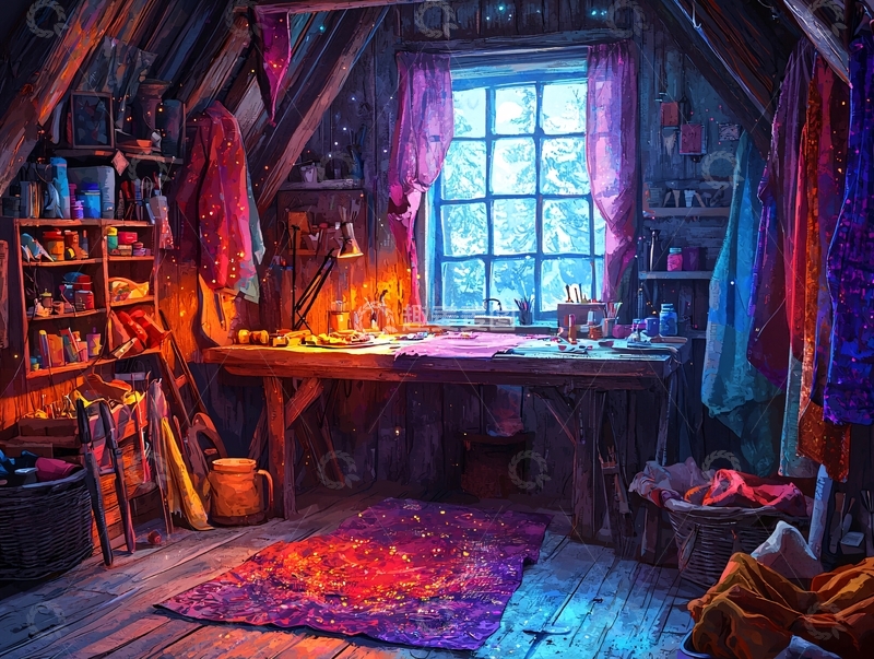 高清大图下载【趣麦麦图】阁楼工作室