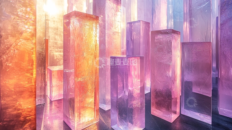 高清大图下载【趣麦麦图】彩色透明方块