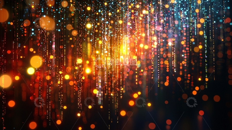 高清大图下载【趣麦麦图】金色光点雨