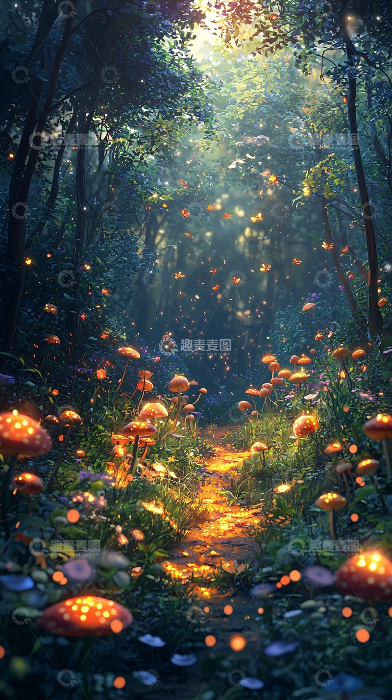 高清大图下载【趣麦麦图】梦幻森林小路52