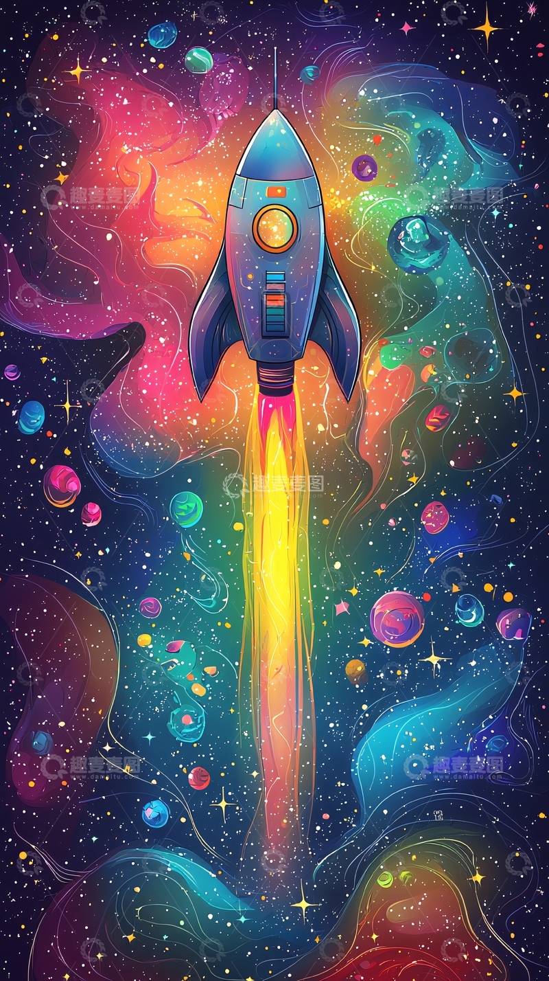 高清大图下载【趣麦麦图】宇宙火箭发射