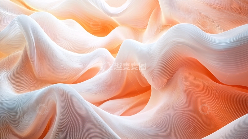 高清大图下载【趣麦麦图】橘色和白色丝绸质感布料