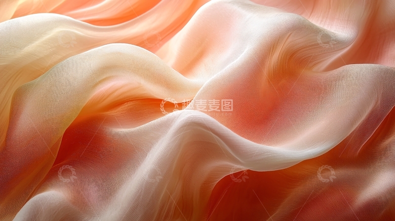 高清大图下载【趣麦麦图】橙色和白色丝绸质感背景