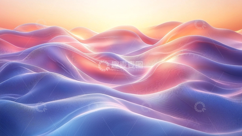 高清大图下载【趣麦麦图】梦幻般的光影波浪