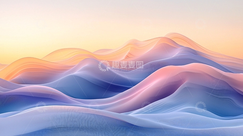 高清大图下载【趣麦麦图】梦幻般色彩的山峦