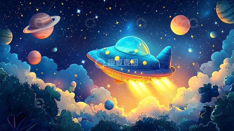 高清大图下载【趣麦麦图】宇宙飞船