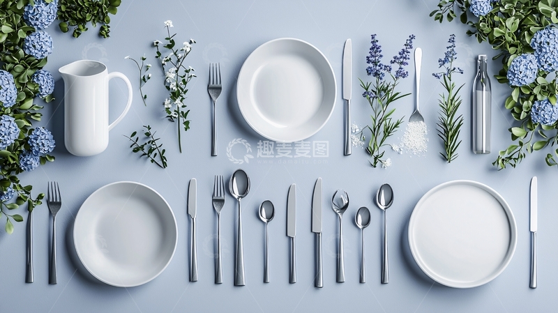 高清大图下载【趣麦麦图】简约餐具摆设