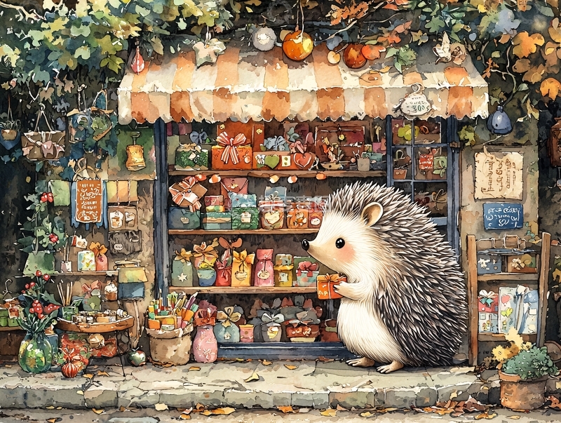 高清大图下载【趣麦麦图】刺猬小店