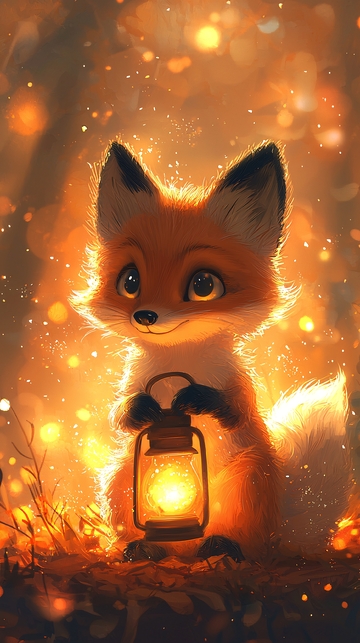 森林小狐狸提灯