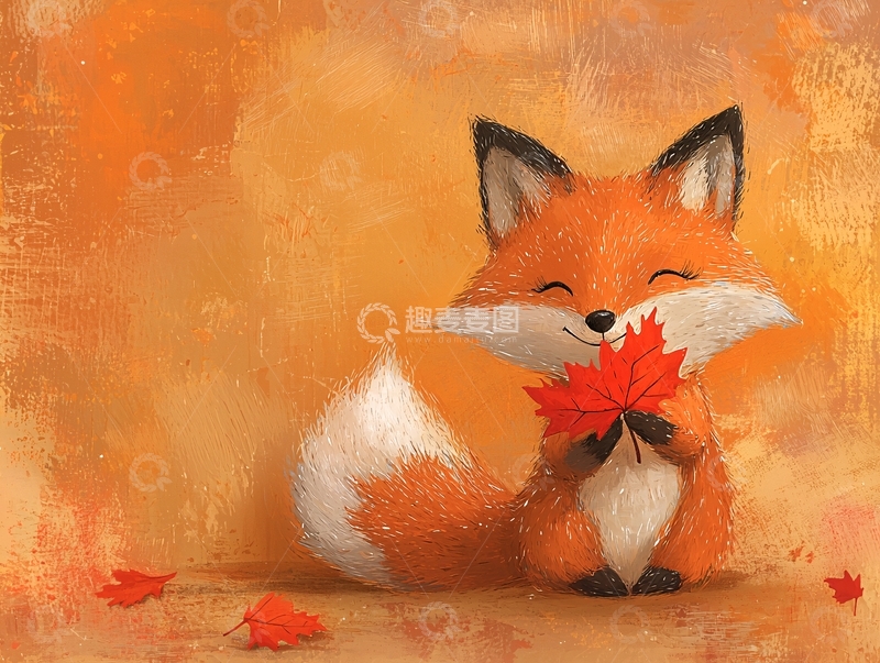 高清大图下载【趣麦麦图】萌系狐狸