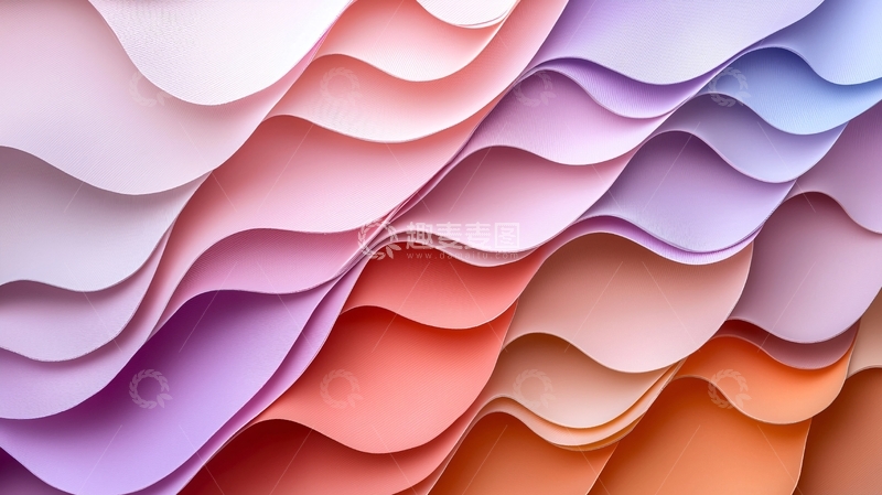 高清大图下载【趣麦麦图】彩色纸张波浪纹理