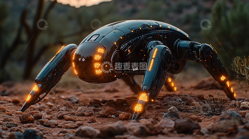 高清大图下载【趣麦麦图】未来感机械蜘蛛