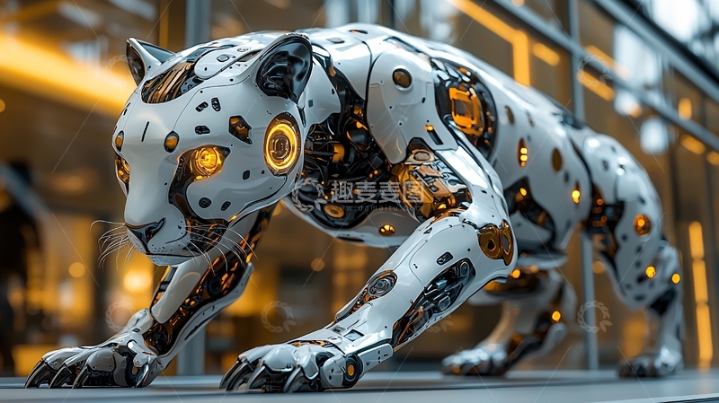 高清大图下载【趣麦麦图】机械豹