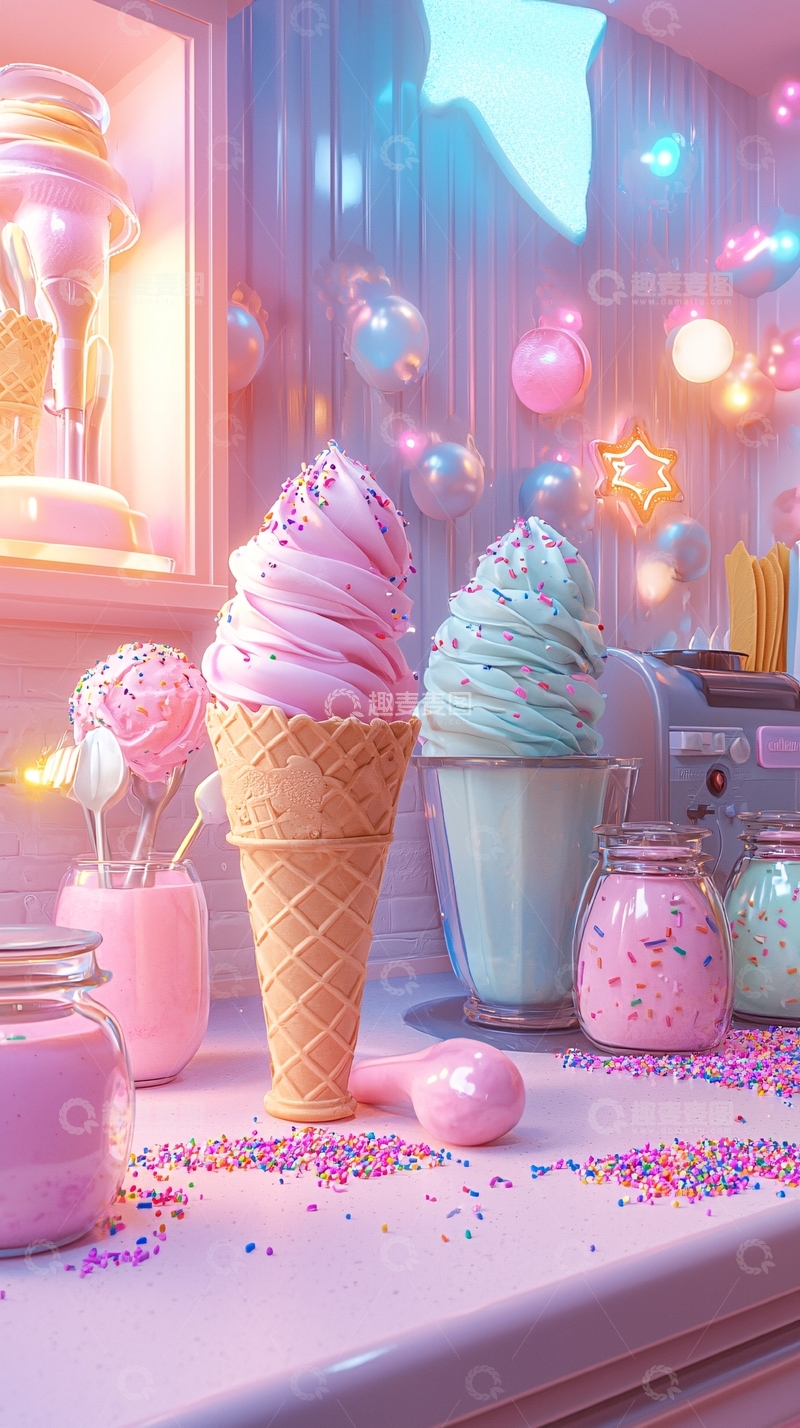 高清大图下载【趣麦麦图】梦幻甜品店