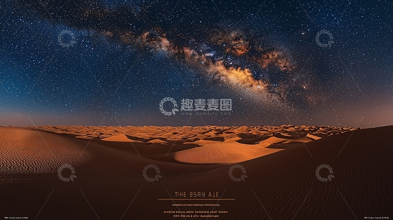 高清大图下载【趣麦麦图】沙漠星空