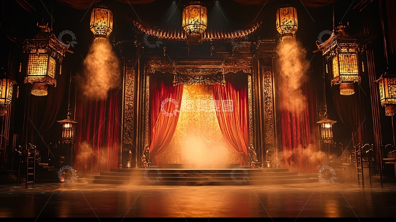 高清大图下载【趣麦麦图】中式宫殿舞台