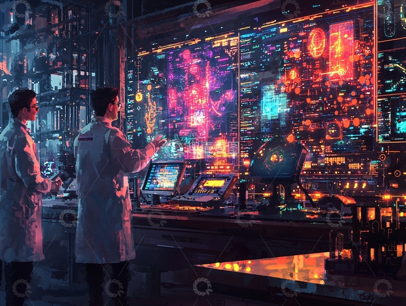 高清大图下载【趣麦麦图】未来科技实验室