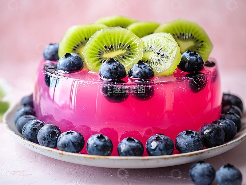 高清大图下载【趣麦麦图】-粉色果冻蛋糕