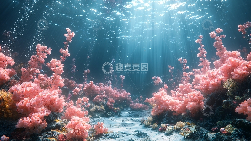 高清大图下载【趣麦麦图】深海珊瑚梦幻场景