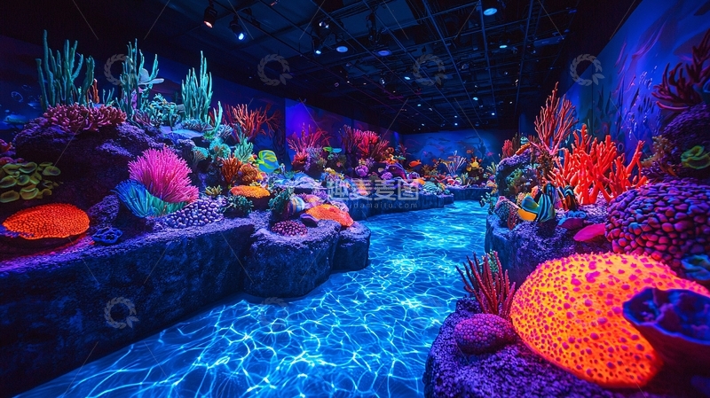 高清大图下载【趣麦麦图】绚丽多彩的深海珊瑚礁