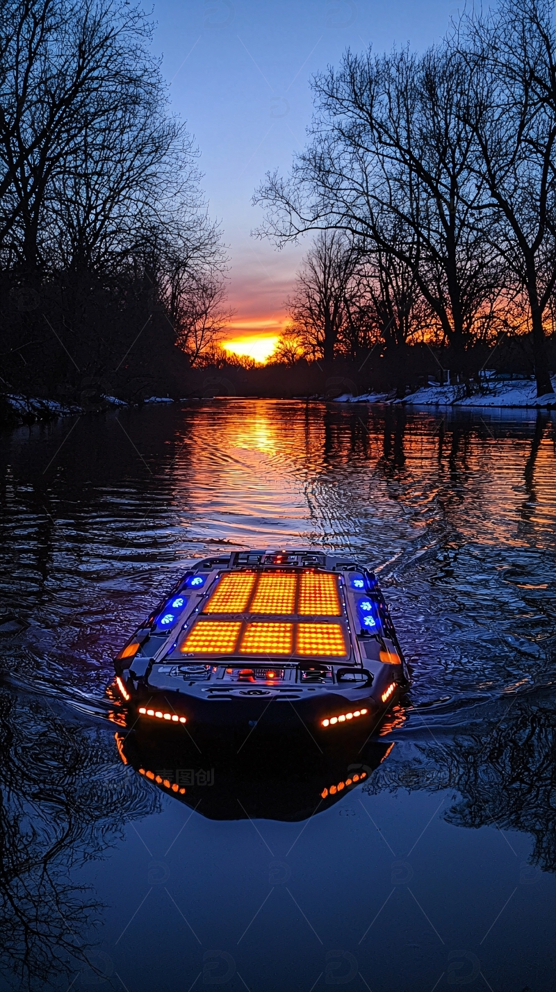 高清大图下载【趣麦麦图】水面漂浮发光设备