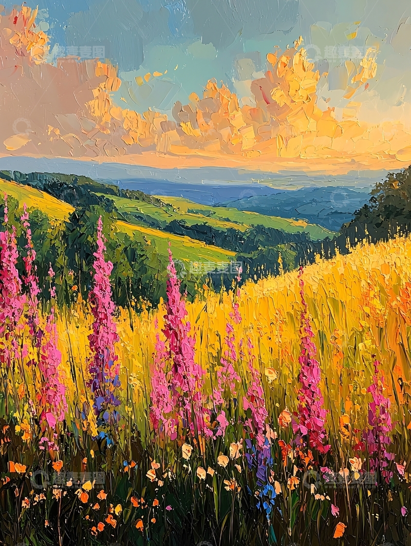 高清大图下载【趣麦麦图】田园风光油画