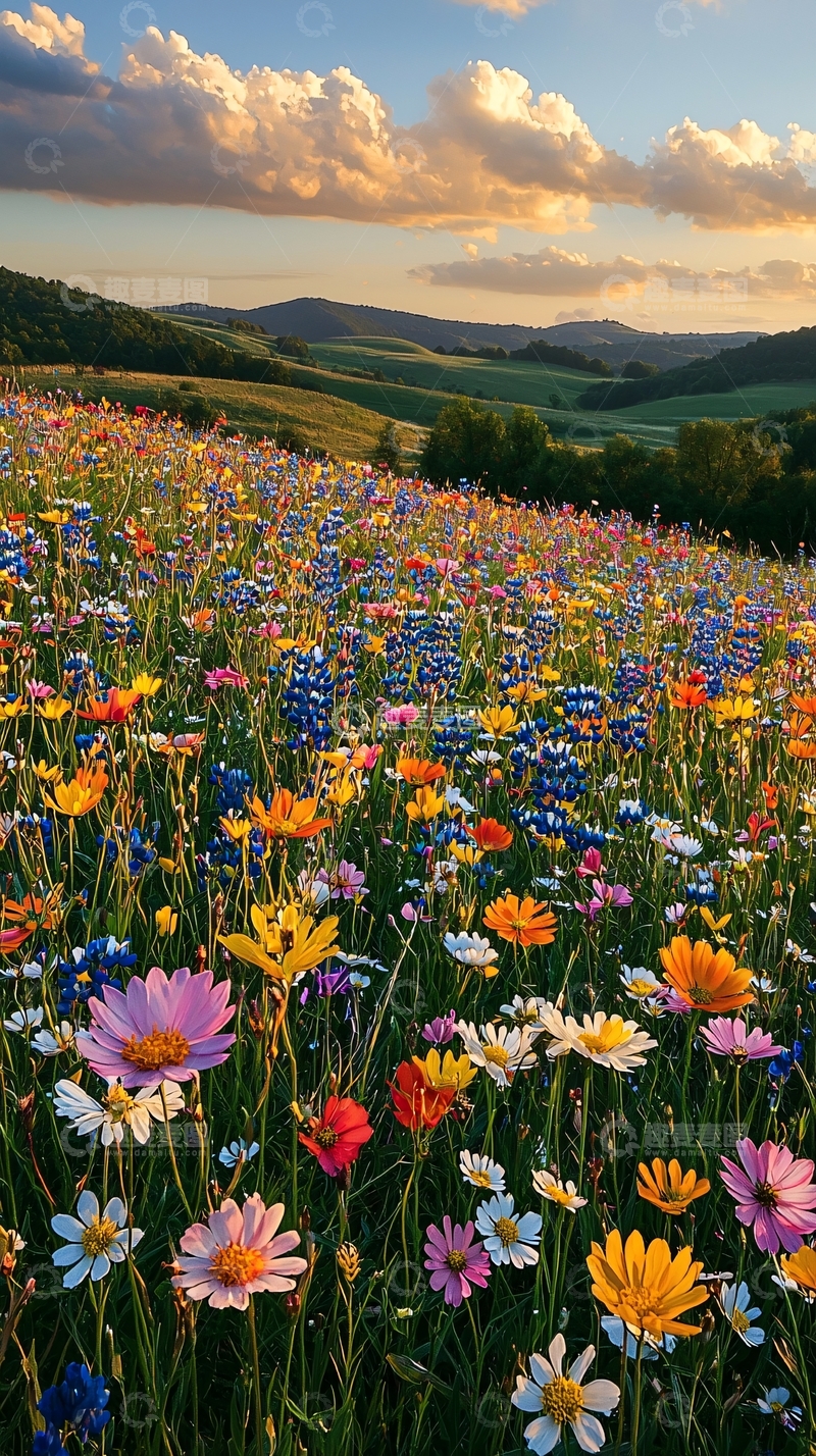 高清大图下载【趣麦麦图】彩色花海