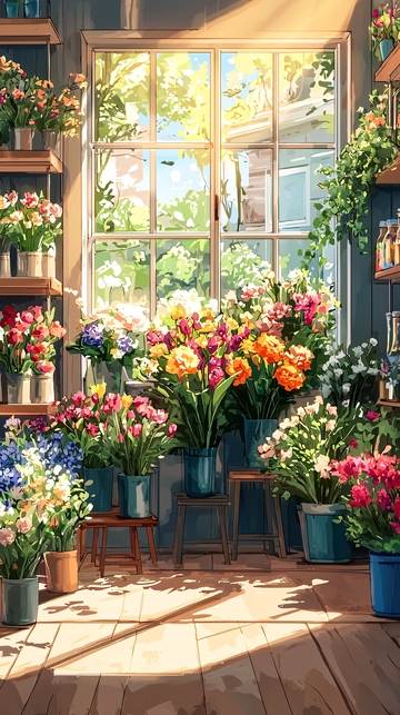 阳光花店