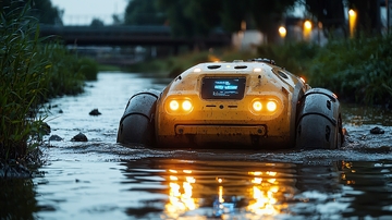 黄色越野机器人