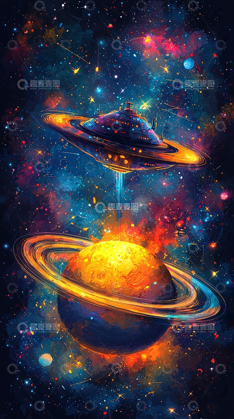 高清大图下载【趣麦麦图】宇宙飞船