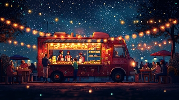 星空下美食卡车