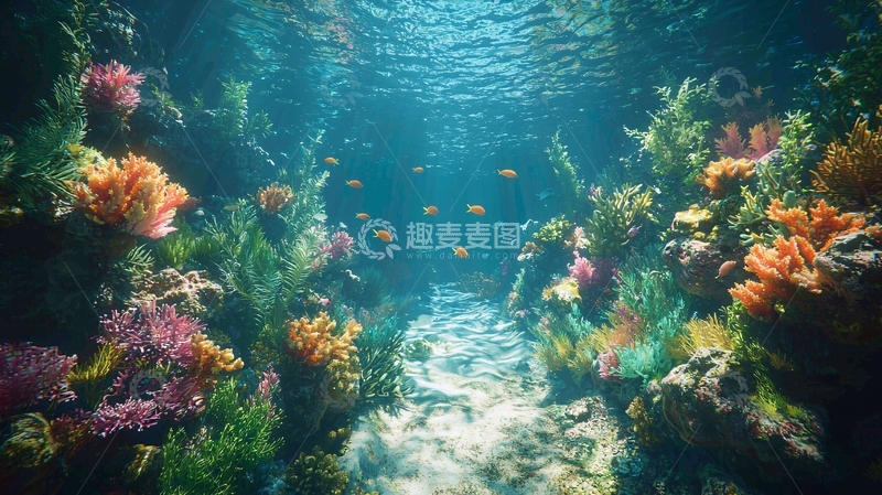 高清大图下载【趣麦麦图】海底珊瑚礁的奇妙景象