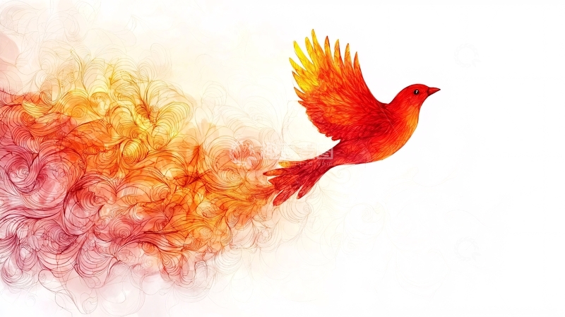 高清大图下载【趣麦麦图】火焰鸟