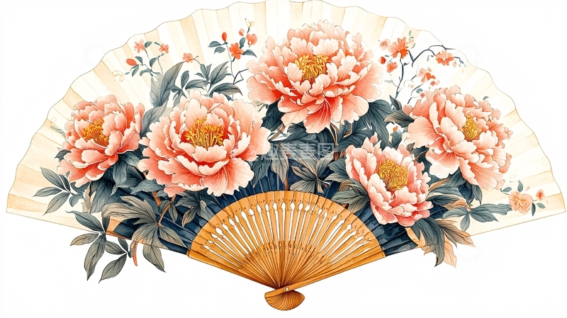 高清大图下载【趣麦麦图】水墨画扇子