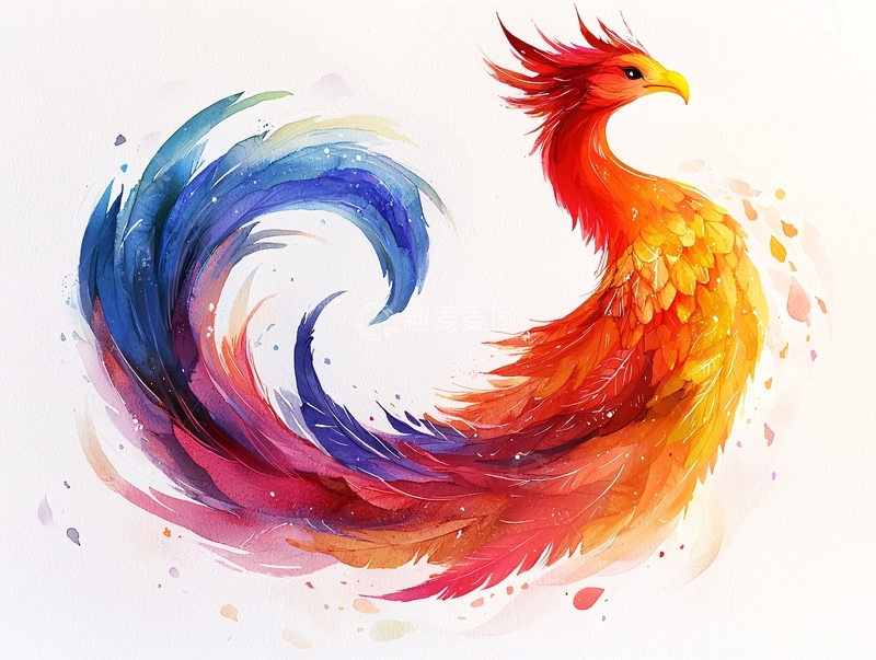 高清大图下载【趣麦麦图】彩色火凤凰