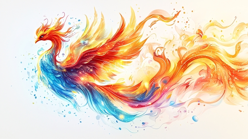 高清大图下载【趣麦麦图】火焰般的凤凰