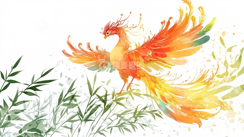 高清大图下载【趣麦麦图】火凤凰