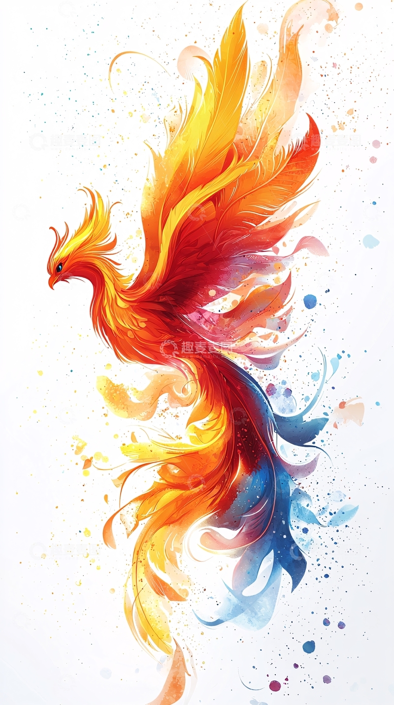 高清大图下载【趣麦麦图】色彩鲜艳的凤凰