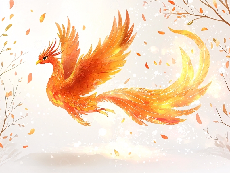 高清大图下载【趣麦麦图】飞舞的火焰凤凰