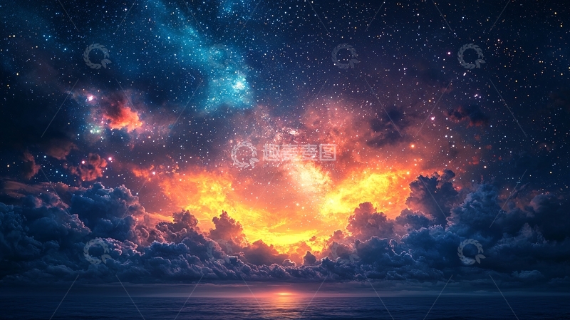高清大图下载【趣麦麦图】宇宙星空云海